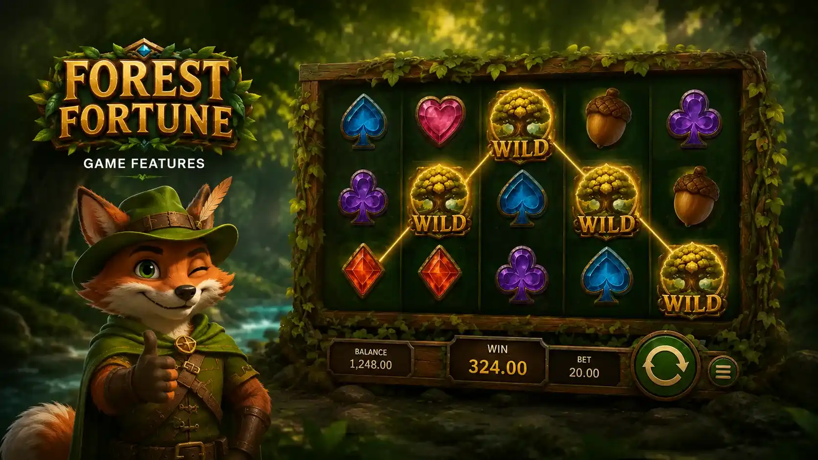 Game Features in Forest Fortune
